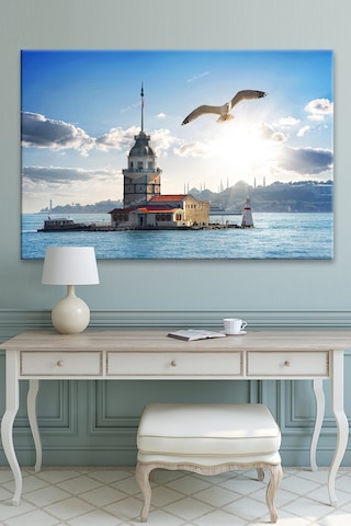 Kız Kulesi İstanbul Dekoratif Kanvas Tablo 90 x 60