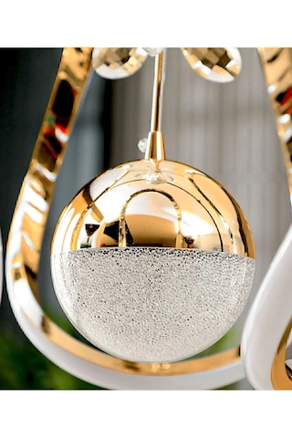 Ey-El Tasarım Modern Sarkıt Led Avize A+ Pluss Gold