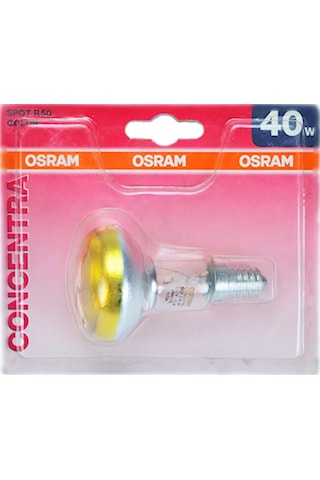Osram 40W 240V R50 E14 Sarı Cam Halojen Ampul