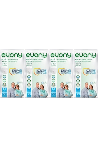 Evony Hasta Bezi Yetişkin Emici Külot M-orta 120 Adet 4pk 30