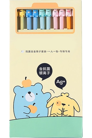 5 Çift Karikatür Çubuk Sevimli Hayvan Tarzı Kaymaz Taşınabilir Çubuk Seti Ev Okulu İçin Diğer