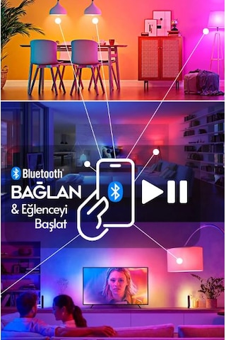 Kumandalı Ayarlanabilir Rgb Bluetooth Hoparlör Led Ampul Lamba