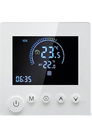 Hfambition Wifi Akıllı Isıtma Termostati, 3a Su Isıtması, Lcd Ekran, 90-240v, Uzak Kumanda, Ses Kontrol, Zamanlı Programlama, Isı Regülatörü