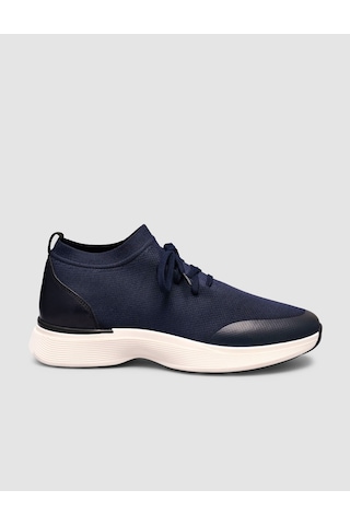 Cabani Lacivert Triko & Hakiki Dana Deri Erkek Sneaker Lacivert