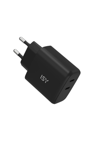 ISY IWC-0003 45 W 2XUSB C WT Güç Adaptörü Siyah