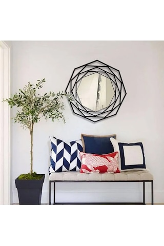 Favdecor Dekoratif Metal Duvar Aynası, Modern Eşsiz Ayna
