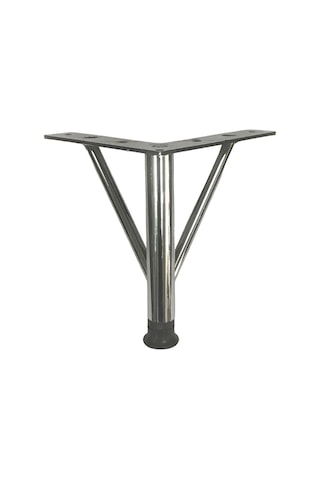 4 Adet Firkete Ayak Metal 25 Cm Krom Mobilya Koltuk Ayağı Krom