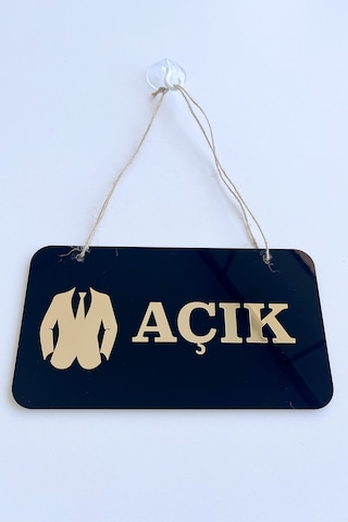 Açık/kapalı Yazılı Kapı Tabelası Erkek Giyim Mağazaları İçin