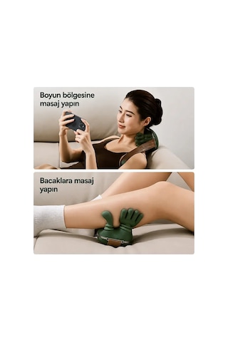Ezere Relaxbuddy Pro Ovmalıısıtıcılı İnsan Eli Şeklinde Şarjlı Boyun Masaj Aleti- 5775