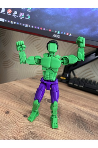 Dummy Hulk 3d Baskı Eklemleri Hareketli Figür 16 Cm Koleksiyonluk Figür Oyuncak Hulk