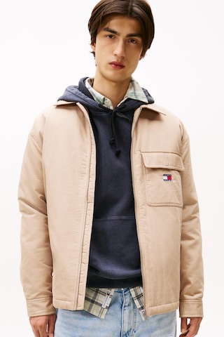 Tommy Hilfiger Tjm Padded Tech Cord Erkek Bej Overshirt-11281 Bej