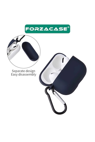 Forzacase Apple Uyumlu AirPods Pro 3 İle Anahtar Askılıklı Bluetooth Kulaklık Kılıfı - Fc1125 Beyaz