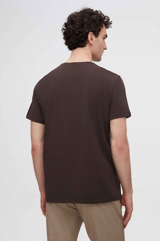 D's Damat Ds Damat Slim Fit Kahverengi Bisiklet Yaka %100 Pamuklu Nefes Alabilen T-shirt 4HC141996753M Kahverengi