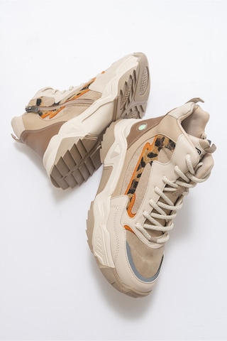 Luvishoes Olıvıa Bej Desenli Kadın Spor Bot Bej