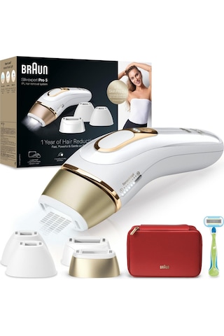 Braun Silk Expert Pro 5 PL5382 IPL Cihazı + Venus Tıraş Makinesi + Başlık 4'lü + Çanta