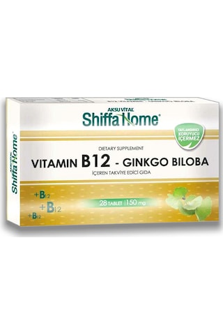 Aksuvital Shiffa Home Vitamin B12-Ginkgo Biloba 28 Tablet x 3 Ade