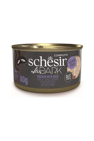 Schesir After Dark Pate Tavuk Etli Ve Ördek Etli Tahılsız Yetişkin Kedi Konservesi 80 Gr