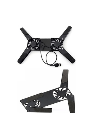 Periboia 2 Fanlı Notebook Soğutucu Portatif Katlanabilir Laptop S