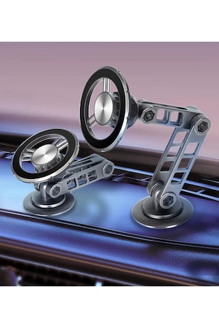 Katlanabilir Mıknatıslı Magnetic Metal Araç İçi Telefon Tutucu Fonksiyonel Yüksek Kalite