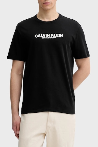 Calvin Klein Erkek T Shirt Lv04re820g Ub1 Siyah Siyah