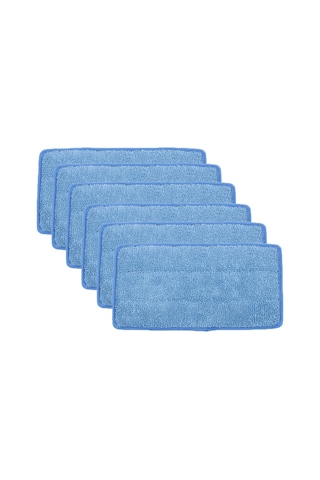 Youmex Mikrofiber Zemin Temizlik Mop Kefesi - Bağcıklı Küçük Mop Ucu Değiştirme Parçası - Mavi - 4 Adet