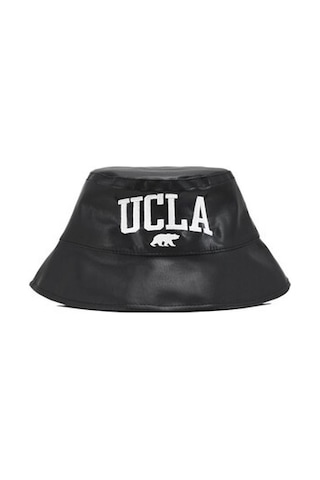 Ucla Alpha Siyah Bucket Deri Nakışlı - Kadın Şapka Siyah
