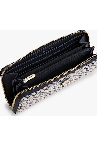 Tommy Hilfiger Th Jacquard Lrg Za Kadın Mavi Cüzdan Aw0aw17478dw6 MAvi