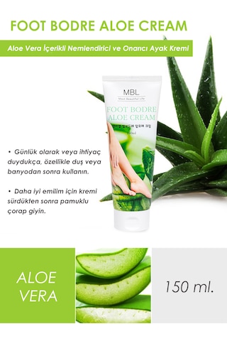Aloe Vera Içerikli Nemlendirici Ve Onarıcı Ayak Bakım Kremi 150ml