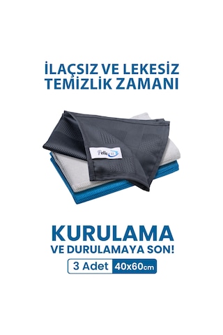Pella Classic Mikrofiber Temizlik Bezi 3'lü 60 x 40 CM