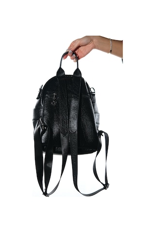 Luvishoes Straw Siyah Grain Kadın Sırt Çantası