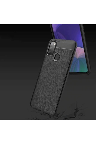 Samsung Uyumlu Galaxy M21 Kilif Deri Tarzi Niss Silikon Case 401547365
