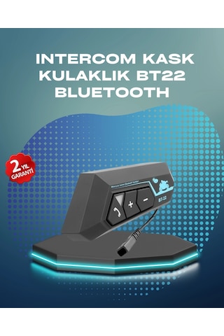 Kargo Bt22 Kask Bluetooth Kulaklık Su Geçirmez Motosiklet İletişim Sistemi Najmaddin 10"