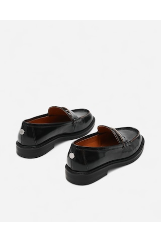 Steve Madden Adıson Black Leat Kadın Siyah Loafer Adıson