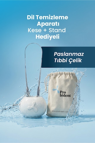 Dil Temizleme Aparatı / Dil Sıyırıcı Kese + Stand Hediyeli