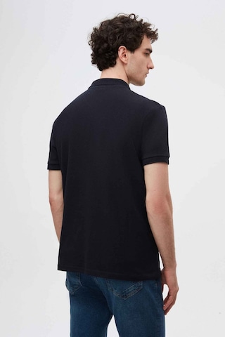 D's Damat Ds Damat Regular Fit Lacivert Pike Dokulu %100 Pamuk Kıvrılmaz Polo Yaka Nakışlı T-shirt 4HC14ORT51000 Lacivert