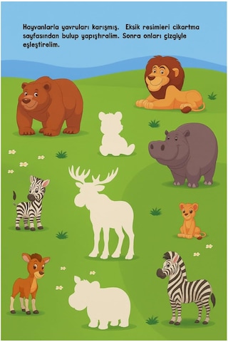 Sticker Kitabım Hayvanlar 60 Renkli Çıkartma İle Eğitici Etkinlik Kitabı