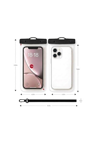 Geçirmez Kese 2'li Paket Telefon Koruma Kılıfı Ayarlanabilir Bel Kayışlı Su Geçirmez Çanta Kuru Torba Su Geçir Diğer