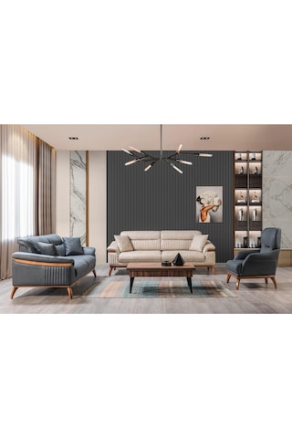 Madrid Koltuk Takımı 3+3+1 Antrasit