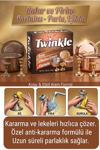 Bakır Ve Pirinç Temizleme Seti Sünger Dahil Bass & Copper İthal Ürün 2 Adet