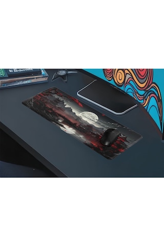Gaming Oyuncu Xl Mouse Pad Kaydırmaz Dikişli 80 30 Cm Mousepad 36