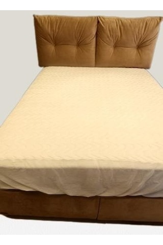 Alez Fitted Model Full Kenar Yatak koruyucu Lastikli 120x200 Pamuk Beyaz Renk El Yapım