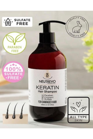 Neutrevo Professional No:2 Keratin Serisi Onarıcı Ve Güçlendirici Saç Bakım Şampuanı 540 Ml Tüm Saç Tipleri