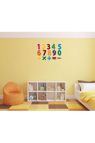 Duvar Süsü Sticker 2 Adet Rakamlı Desen Pvc 48x33x0,5cm