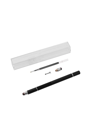 Singree Siyah Metal 3'ü Bir Arada: Yazma+disk+nano Uçlu Kapasitif Kalem - Telefon Ve Tablet İçin Dokunmatik Çizim Kalemi Seti Kutu İçerisinde