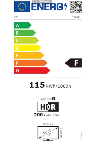 TCL 75P8K 75" 4K UHD QLED Google LED TV