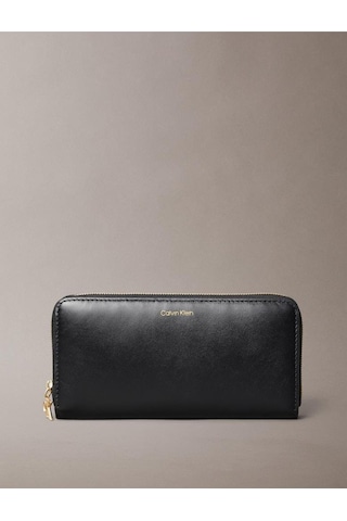 Calvin Klein Ck Large Zip Around Siyah Kadın Cüzdan-9534 Siyah