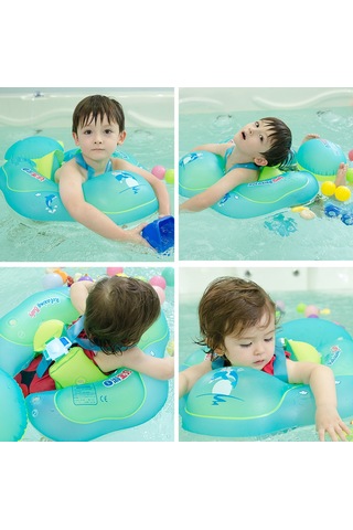 Qingmipy Bebek Yüzme Simidi - 6-30 Aylık Bebekler İçin Güvenli Ve Konforlu Havuz Şamandırası Yeşil