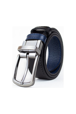 Çift Taraflı Dönen Tokalı Hakiki Deri 3.5cm Klasik Erkek Kemeri