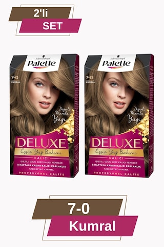 Palette Deluxe 7 - 0 Kumral X 2 Adet Saç Boyası