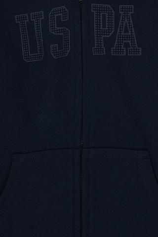 U.S. Polo Assn. Kız Çocuk Lacivert Kapüşonlu Basic Sweatshirt 50292507-VR033